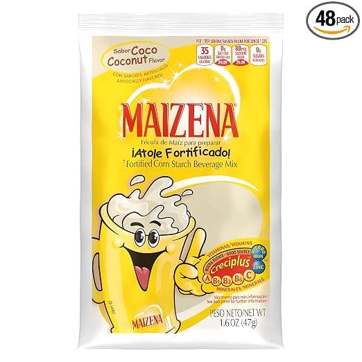 Maizena fortified corn starch Beverage Mix, Coconut flavor artificially flavored (048001218079)