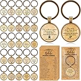 Junkin 25 Set Christian Easter Gifts Bulk Religious Keychain Bible Emergency Number Bookmark Mother's Day Church Gifts (Vintage)