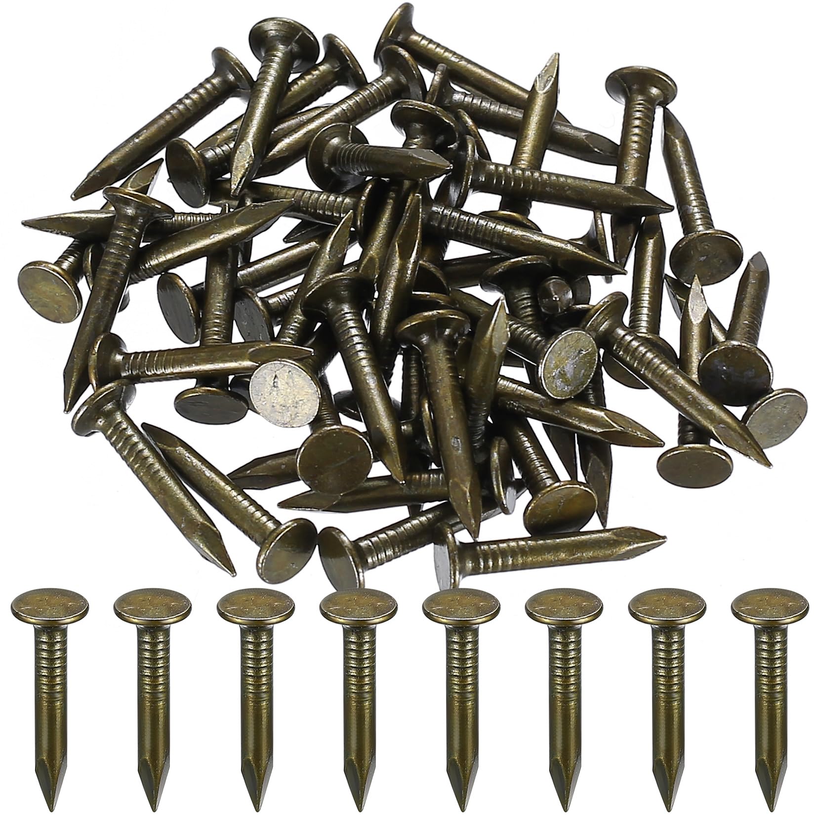 100 Pcs Clout Nails 30mm, Shed Roof Roofing Felt Nails Tacks, Large Head Alloy Steel Roofing Felt Pins for Securing Outdoor Woodwork Fence Construction Roof Tiles Shed Felt Roofing Nails