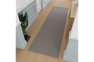 Ottomanson Hallway Runner Rug 2'7" x 9'10" Non Slip Solid Area Rugs Easy to Clean Laundry Rug Runner Durable & Pet Friendly Floor Carpet Runners for Hallways Entryway Living Room Kitchen, Gray