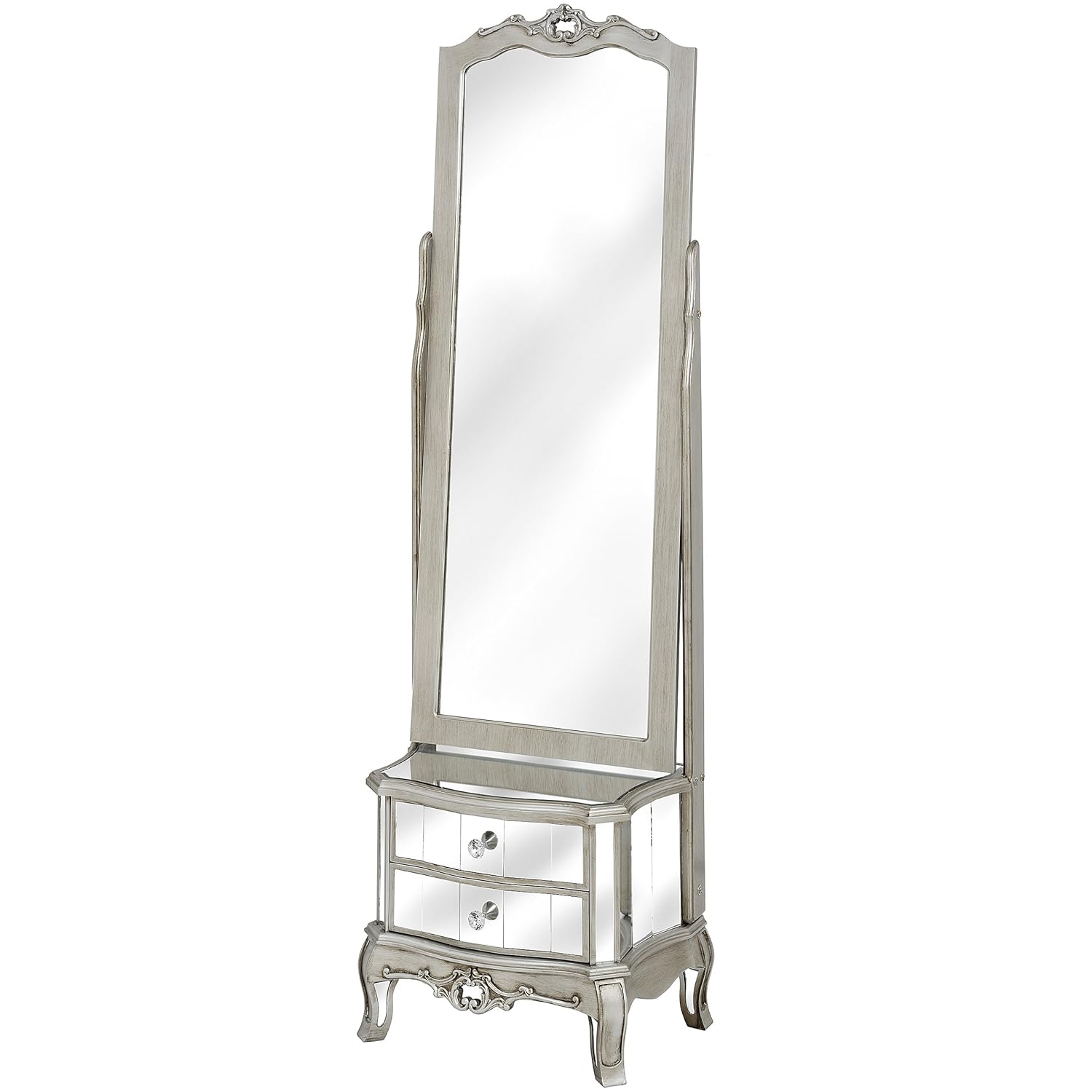 Argente Cheval Mirror With Two Drawers Amazon Co Uk Kitchen Home