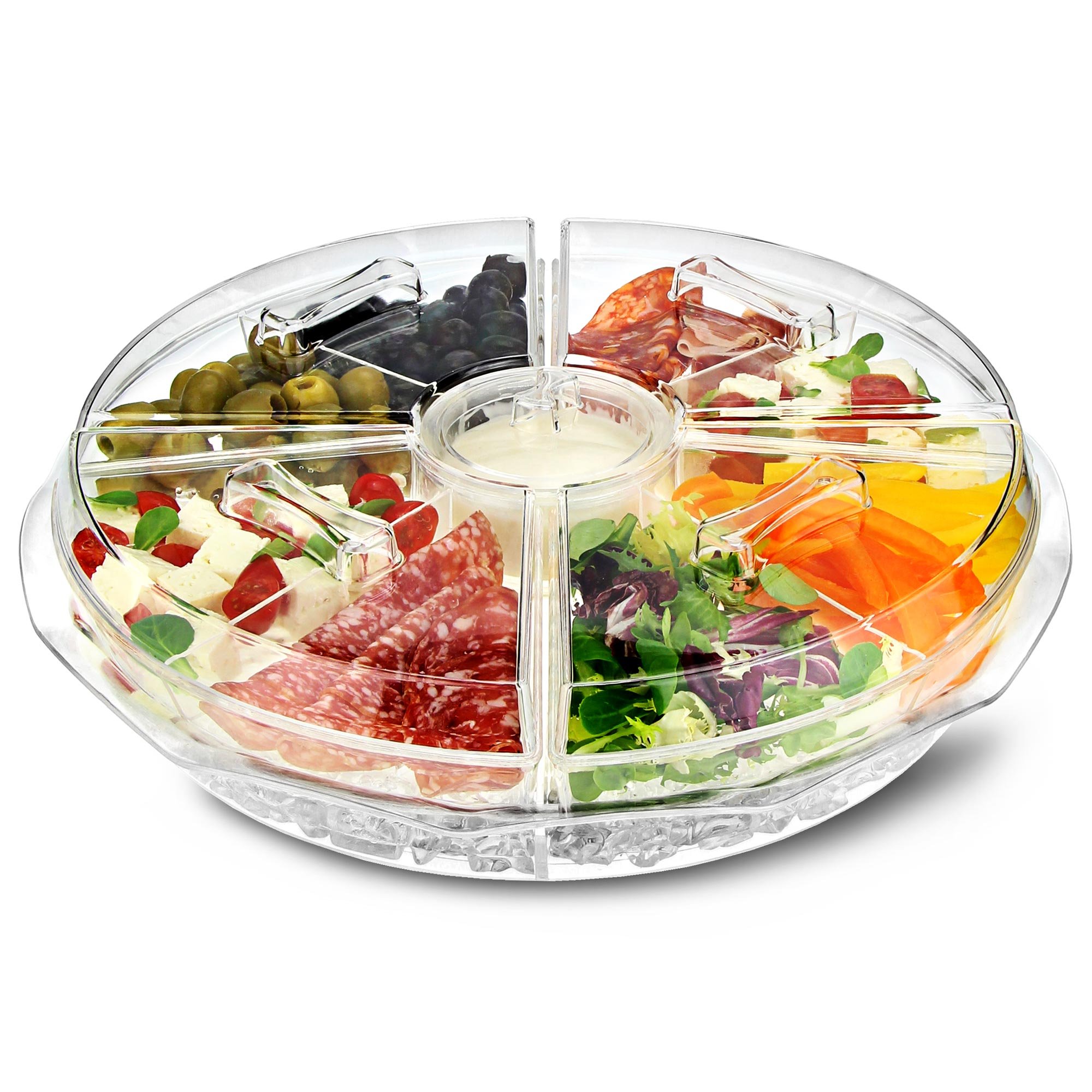 dinedrinkstuff On Ice 8 Section Appetiser Tray Ice Chilled Sharing