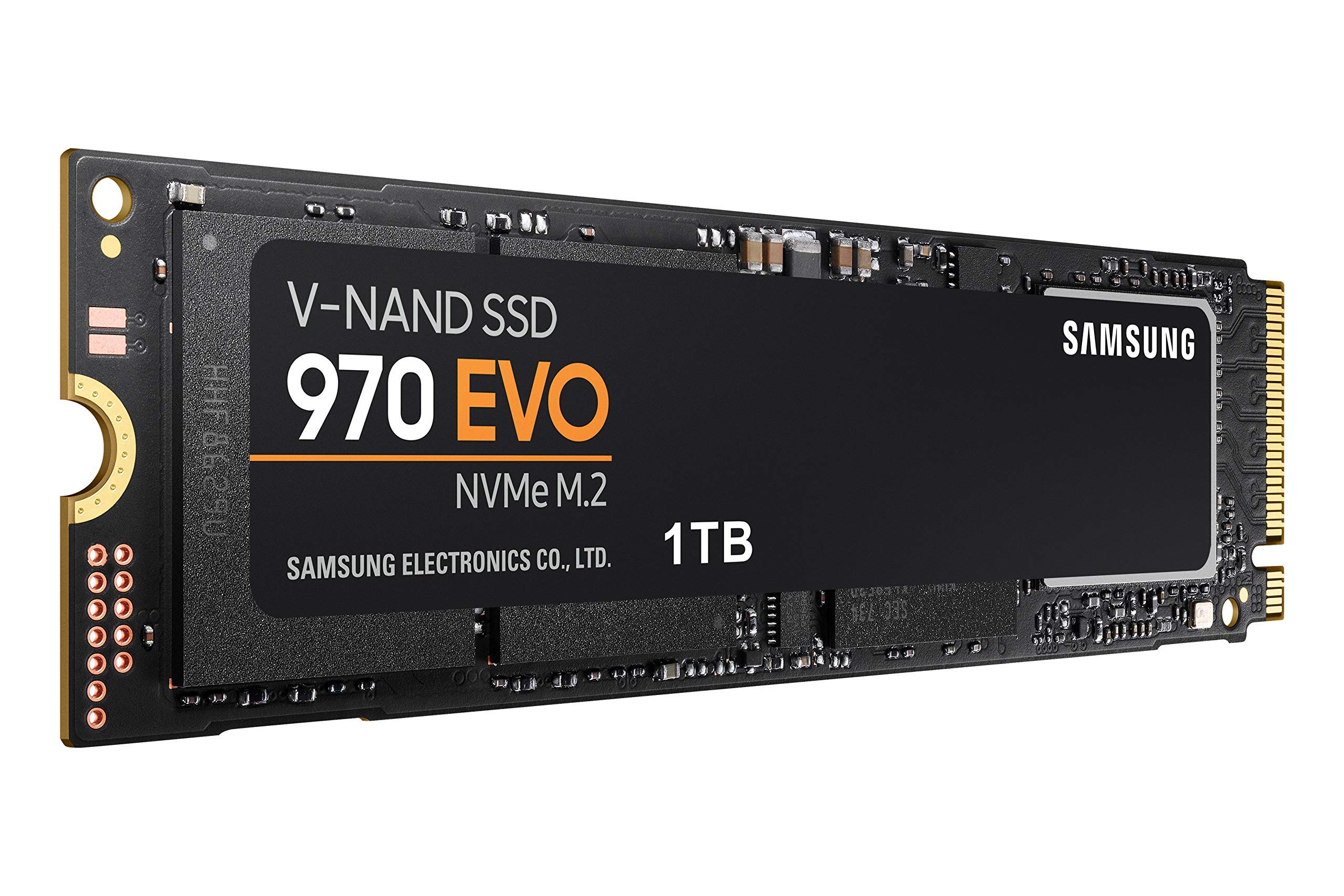 Samsung 970 EVO SSD 1TB - M.2 NVMe Interface Internal Solid State Drive + 2mo Adobe CC Photography with V-NAND Technology (MZ-V7E1T0BW), Black/Red