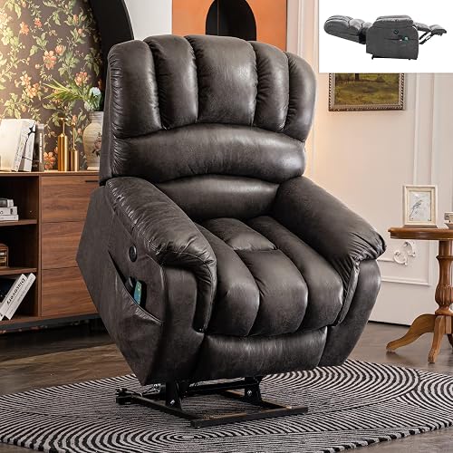 MEETWARM Large Dual OKIN Motor Power Lift Recliner Chair for Elderly ...