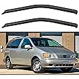 IG Window Visor for Toyota Sienna 1998-2003, Rain Guard Tape-On Extra Durable Wind Sun Side Vent Window Deflector, 1998 1999 2000 2001 2002 2003
