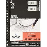 Canson Artist Series Universal Sketch Pad, 5.5” x 8.5”, Side Wire Bound, 100 Sheets, (2-Pack)