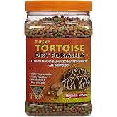 T-Rex Tortoise Food Dry Formula &ndash; Dry Diet for Tortoises with Added Vitamins &amp; Minerals, Easy-to-Moisten Reptile Food, 24 oz