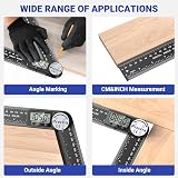 Preciva Digital Angle Finder Tool 400mm Ruler Protractor Internal External view 6