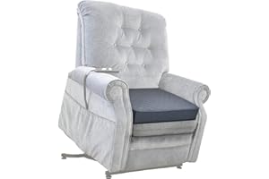 COMFORTANZA Large 20x20x5 Soft Memory Foam Chair Seat Cushion for Recliner, Couch, Armchair with Velvety Washable Cover, Non-Slip Base for Tailbone Pain & Pressure Relief - Floor Cushion - Gray