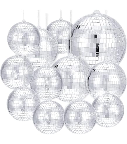 VEVOR Discobal met spiegels, spiegelbal, 495 mm, met hangende ring, grote discobal met verlichting, voor DJ-club, podium, bruiloft, verjaardag, Kerstmis, Nieuwjaar, zilver VEVOR Discobal met spiegels, spiegelbal, 495 mm, met hangende ring, grote discobal met verlichting, voor DJ-club, podium, bruiloft, verjaardag, Kerstmis, Nieuwjaar, zilver