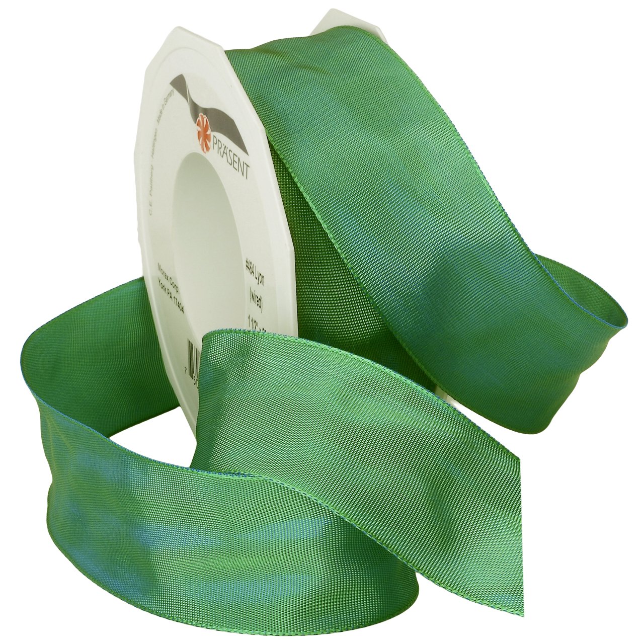 Morex Ribbon French Wired Lyon Ribbon, 1-1/2-Inch by 27-Yard Spool, Multi Lime (46440/25-714)