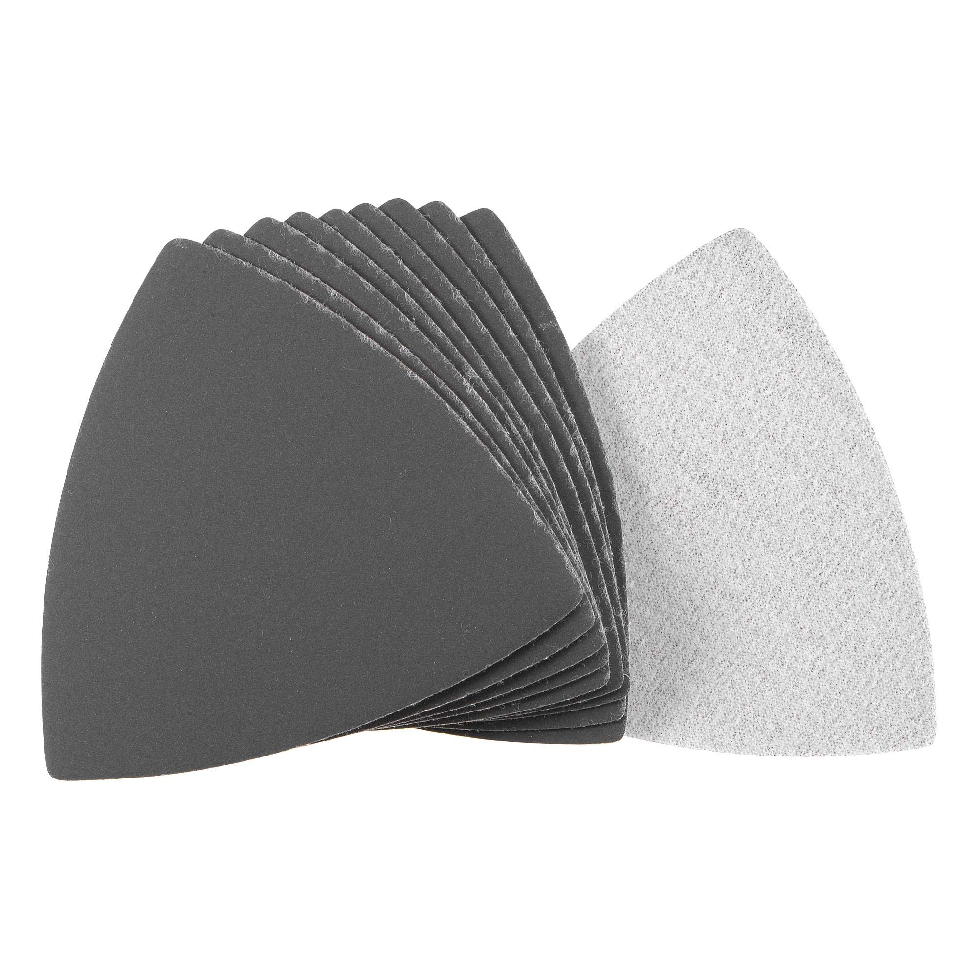 sourcing map Triangular Sandpaper Hook and Loop Triangle Sanding Pad Fit 3-1/2" Oscillating Multi-Tool Silicon Carbide for Wet/Dry Use 800 Grit 10pcs