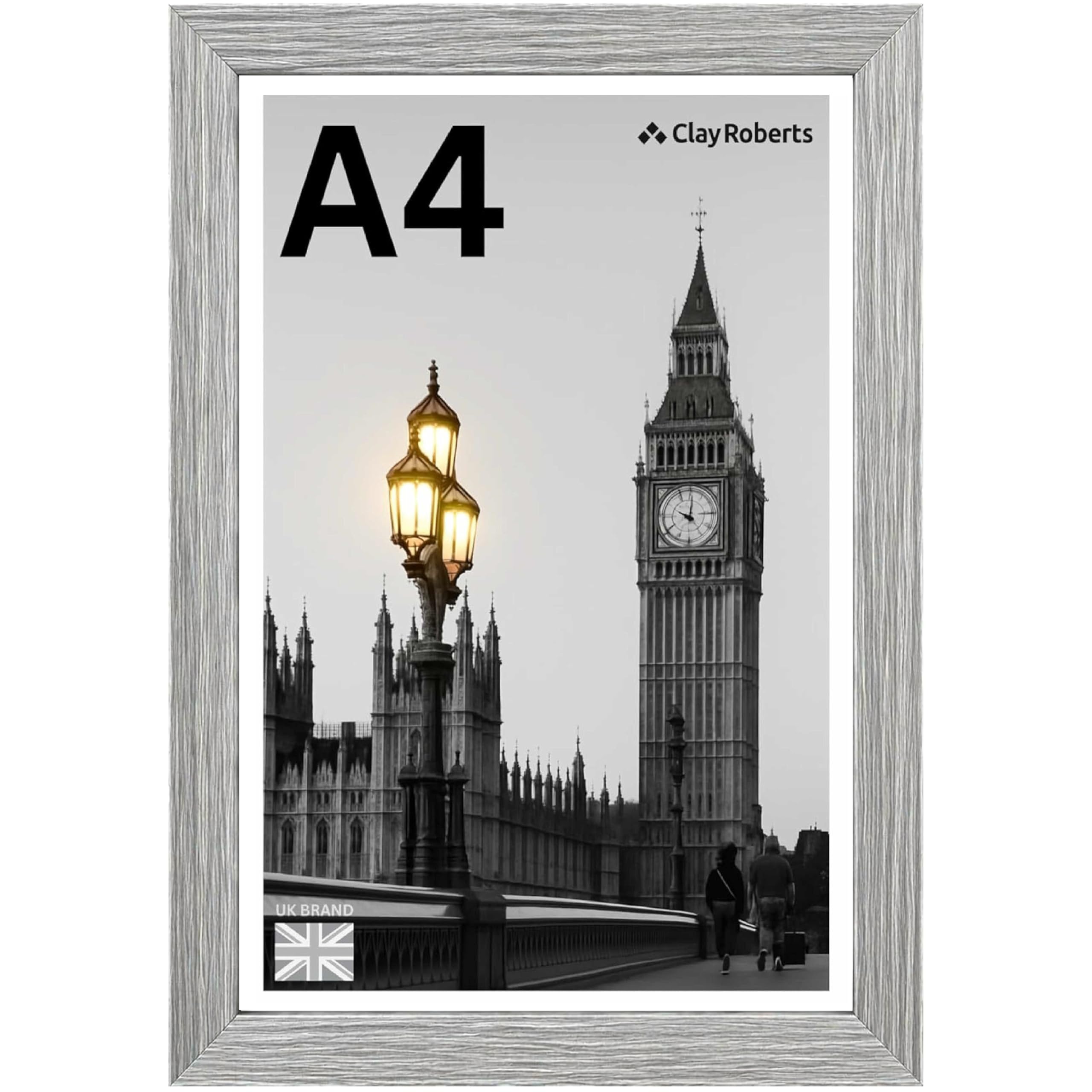 A4 Photo Frame, Light Grey, Picture Frame, Certificate, Art Print Poster, 21cm x 29.7cm, Grey Frames, A4 Photo Collage Gallery Display — image 1
