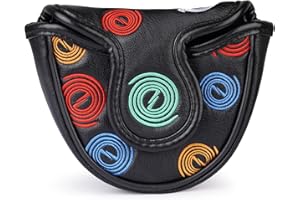 MYTAG Golf Club Head Covers Putter Headcovers Mallet Putter Cover Blade Putter Cover for Odyssey White Hot Pro Heel-Shaft Strong Magnetic