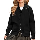 GRACE KARIN Girls Sweater Cardigan Uniform Zip Up Knit Fall Kid Jacket Size 6-14