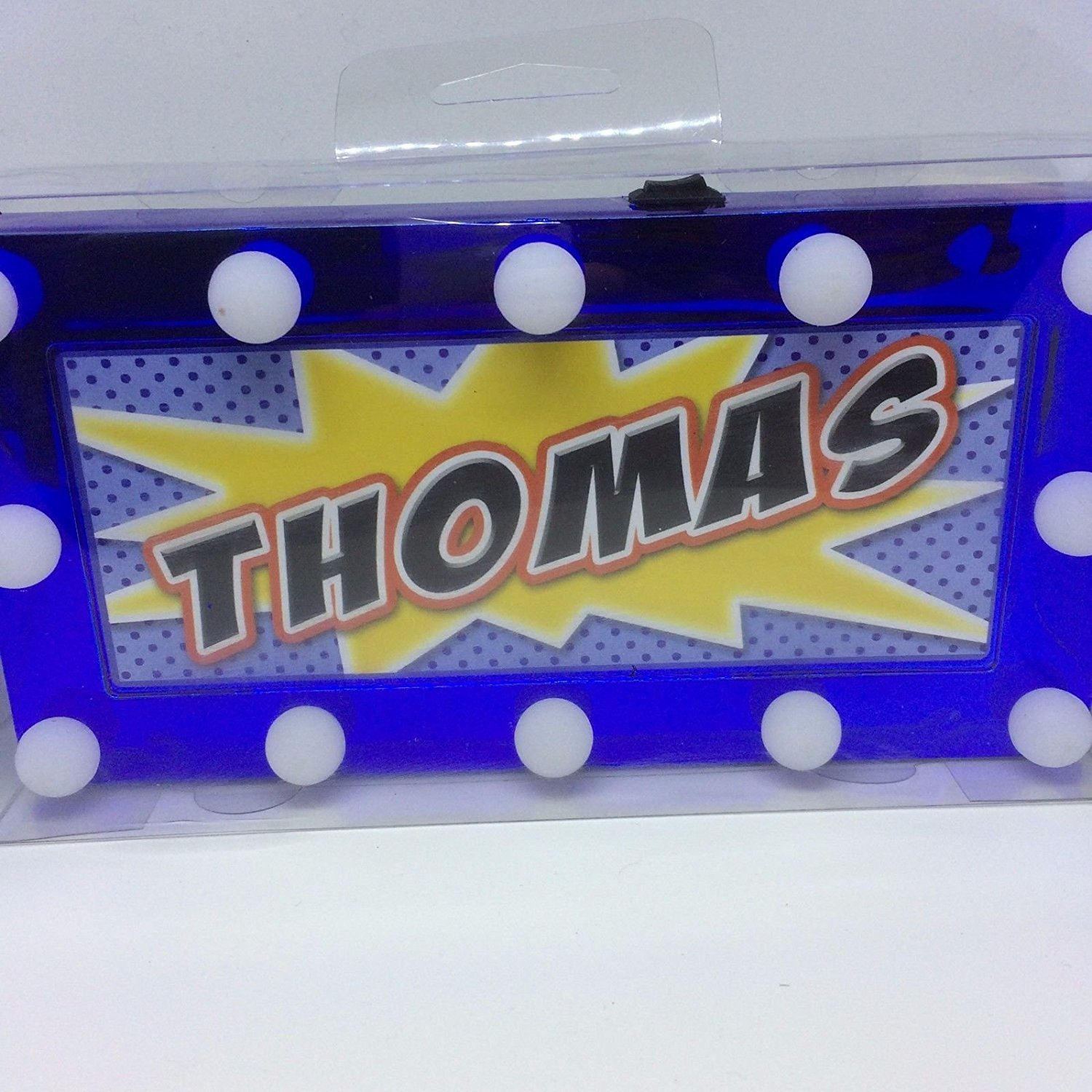 Harry Childrens LED Personalised Name in Lights Room Sign