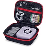 Hikkon Kids Camera Case Fit for ESOXOFFORE/Dylanto/Yehtta/HiMont/Gofunly Instant Print Camera Toy,Portable Digital Camera bag Storage Holder Organizer(Case Only) - Black&Red