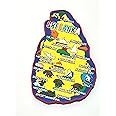 Souvenir Sri Lanka Map 3D Rubber Fridge Magnet Ceylon Gift, 9.0 cm x 5.8 cm