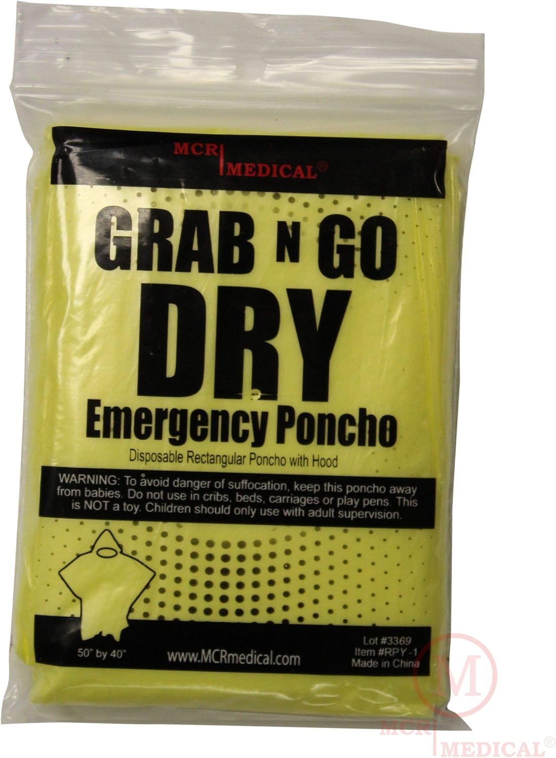 MCR Medical Disposable Rain Ponchos with Hood: Sports & Outdoors
