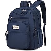 abshoo Big Student Backpack for School Water Resistant Lightweight College Bookbag Travel Backpack (Navy)