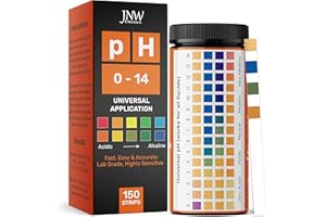 Universal pH Test Strips (0-14) - pH Tester Strips Kit with e-Book - 150 Quick and Easy pH Testing Strips - Ultimate pH Balance Test Strips Kit - 150 Strips by JNW Direct