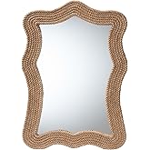 Bali & pari Quiana Coastal Woven Rope Accent Wall Mirror