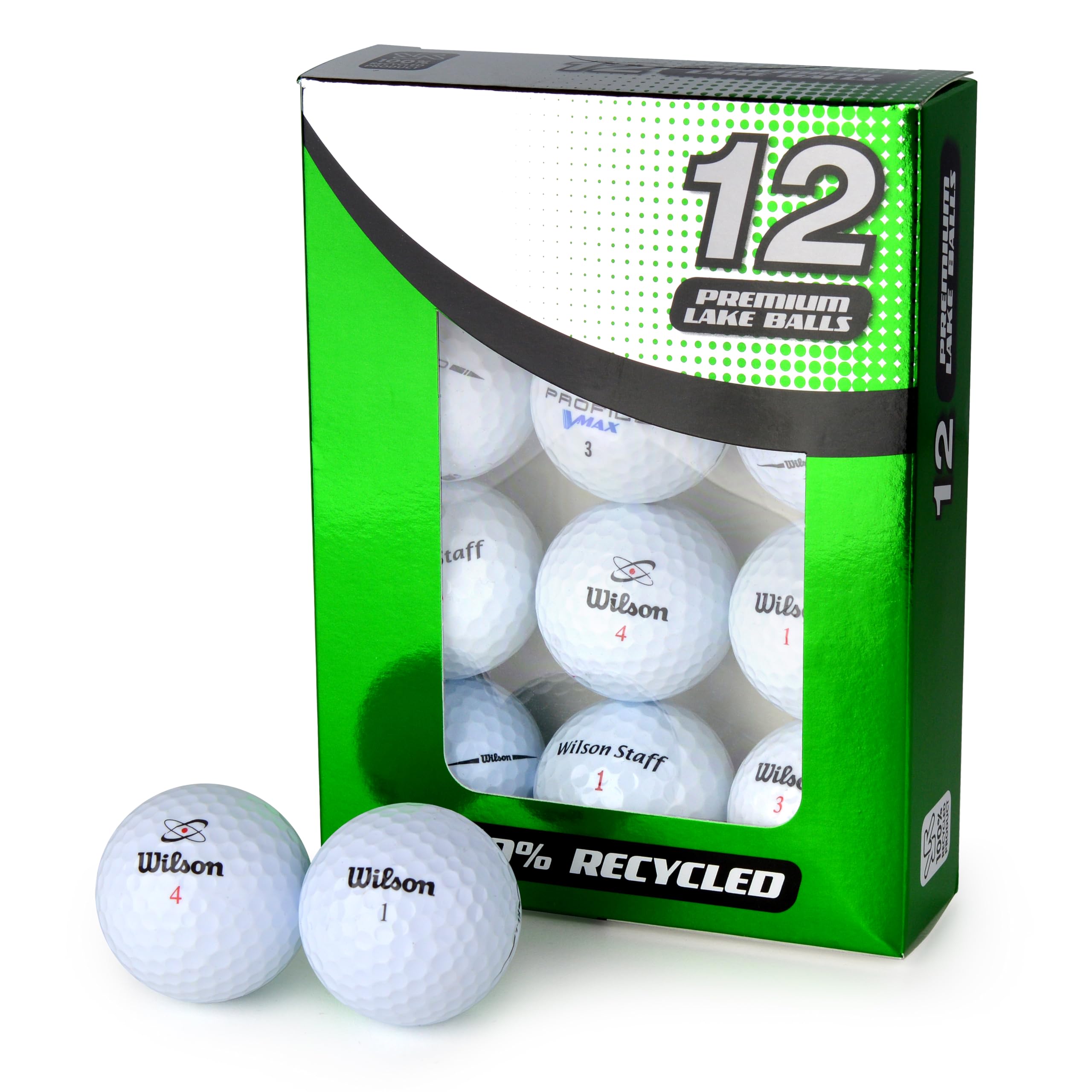 Second Chance Recycled Lake Golf Balls, Used - 12 Pack - Grade A for Wilson Golf Balls