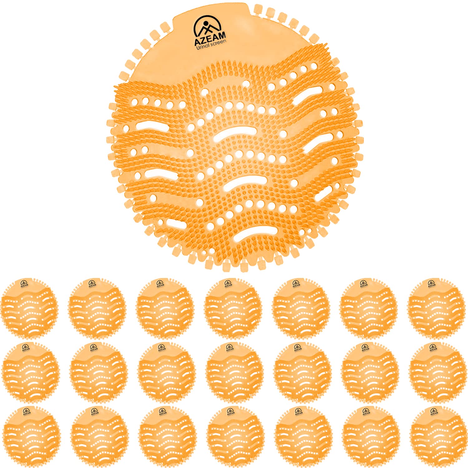 Urinal Screens Deodorizer,20 Packs Anti Splash Urinal Cake Mats tablets Pads Bulk Orange Citrus Scented Urinal Deodorizer For Toilet,Bathroom,Restaurants,Offices,Schools,Etc.Fits Most US Urinal Brands