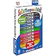 The Pencil Grip Kwik Stix Solid Tempera Paints, Thin Stix Paint Pens, Super Quick Drying, 12 Classic Colors for Children - 12