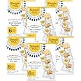 Simple Mills Almond Flour Crackers, Fine Ground Sea Salt Snack Packs - Gluten Free, Vegan, Healthy Snacks, 4.9 Ounce (Pack of 6)