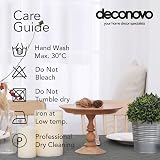 Deconovo Solid Faux Linen Rectangle Tablecloth 51x87in Grey Water Resistant view 6