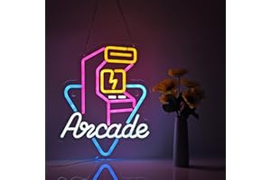 Hoyoelec Arcade Neon Sign for Wall Décor with Dimmable Switch LED Neon Signs Decor