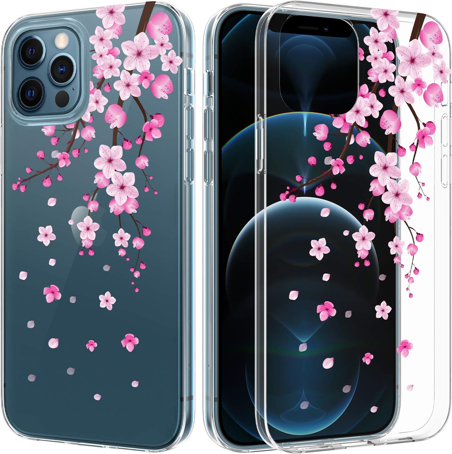 Amazon Com Caka Case For Iphone 12 Pro Max Clear Case Flower Girly Girls Women Floral Blossom Slim Flexible Premium Clarity Soft Tpu Protective Clear Flower Case For Iphone 12 Pro Max 6 7