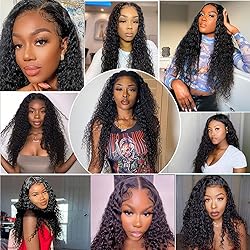 Domiso Human Hair Lace Front Wigs Water Wave