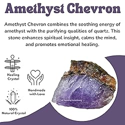 Amethyst Chevron Raw Crystals and Healing