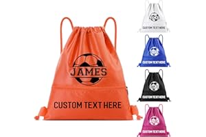 Custom Drawstring Bag - Bulk Personalized Polyester Fabric Drawstring Backpack for Gym Sports Daily Use 14.37x17.52"