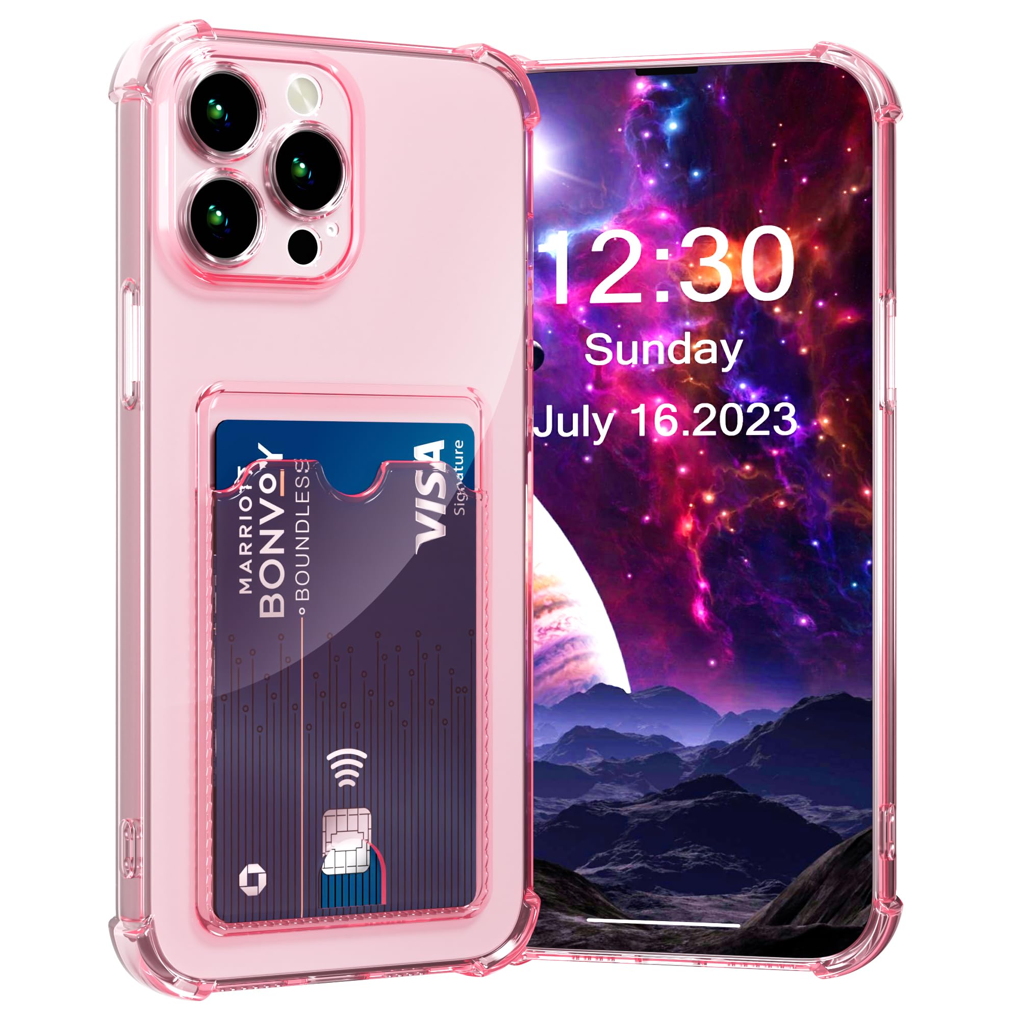 AKABEILA Case for iPhone 6S/6 Clear Slim Phone Case Soft TPU Wallet Case Bag Cover with Card Slot Holder Shockproof 4.7 Inch