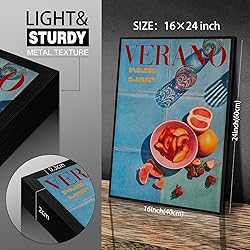 Summer Travel Food Fruit Wall Art Retro 70s Blue