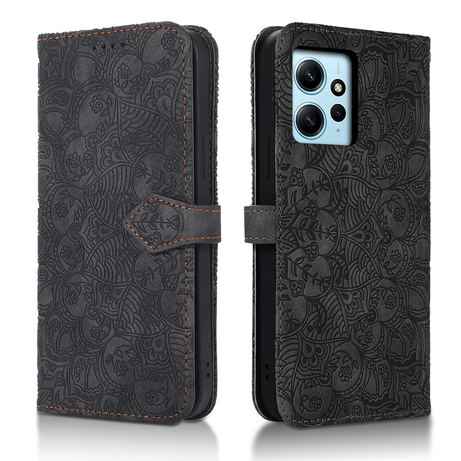Succtopy Xiaomi Redmi Note 12 4G Case, Premium PU Leather Wallet Book Cover Xiaomi Redmi Note 12 4G, Protective Stand Case with [Card Slots] [Magnetic Closure] Xiaomi Redmi Note 12 4G, Black — image 1