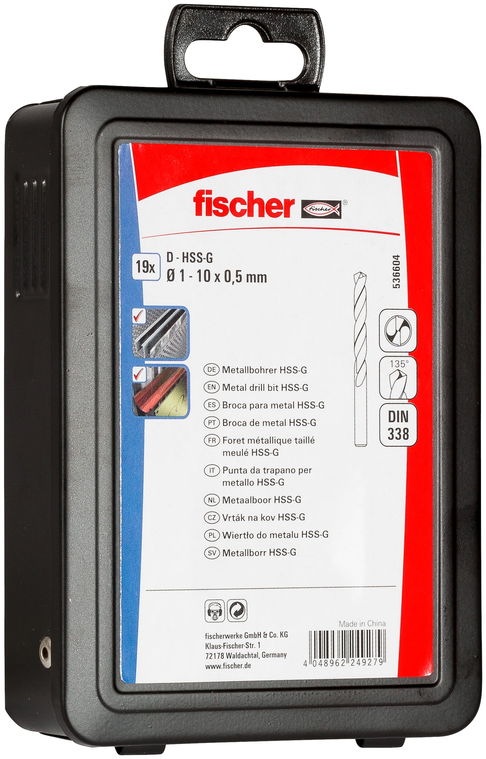 fischer Drill-Set HSS-G 1-10 mm