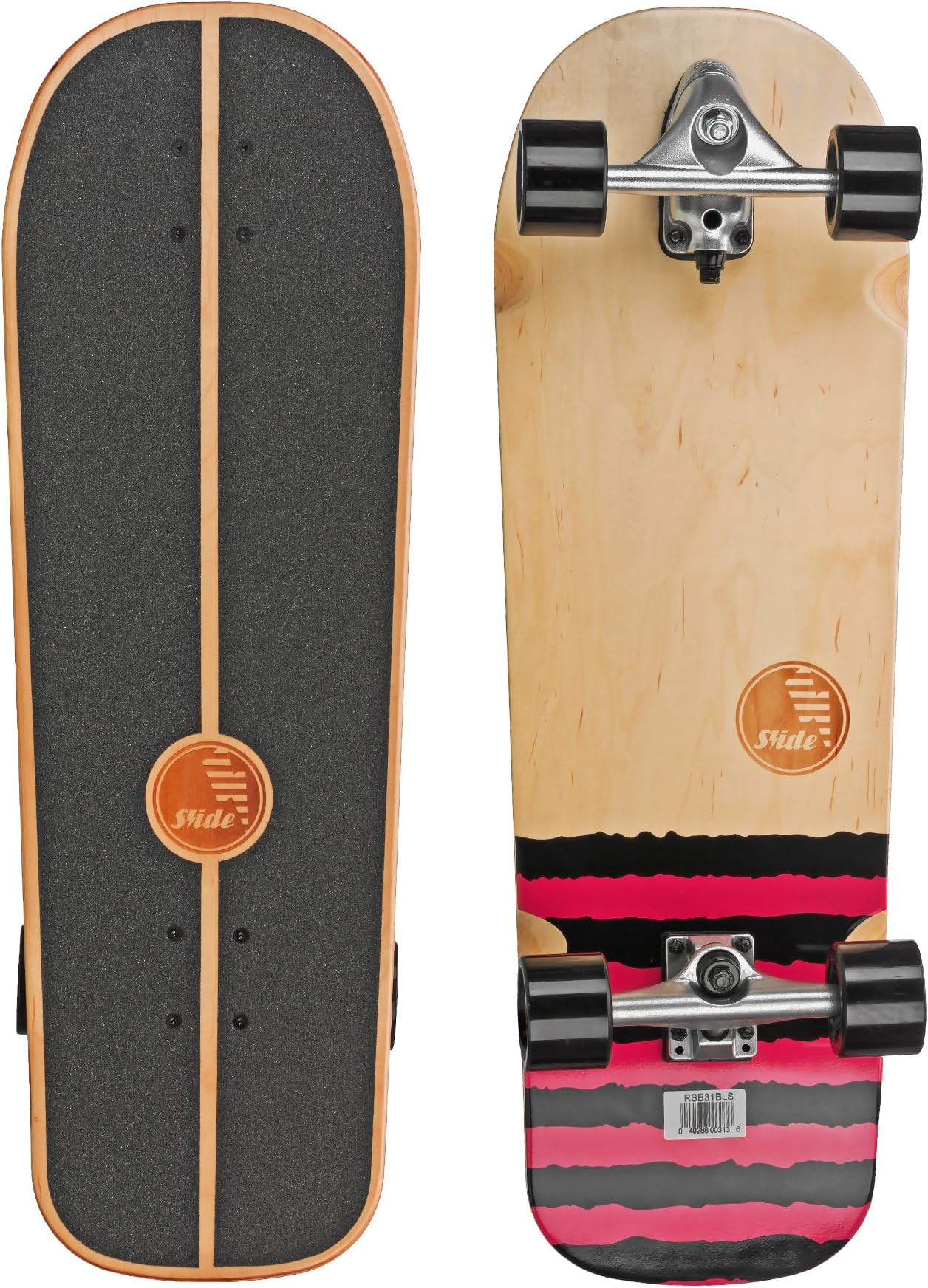 Roller Derby Slide Street Surf Skateboard Black Sox