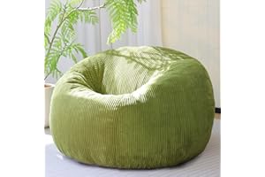 UODERS Bean Bag Chair with Cozy Sink-in-Design, Plush Corduroy Bean Bag Sofa for Teens Kids & Adults, Comfy Sofa Chair with H