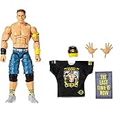 Mattel WWE Elite Collection Top Picks John Cena Figure &amp; Accessories | Action Figures &amp; Accessories Set, 6-inch Collectible John Cena with Swappable Hands &amp; Ring Gear​, For Kids/Collectors