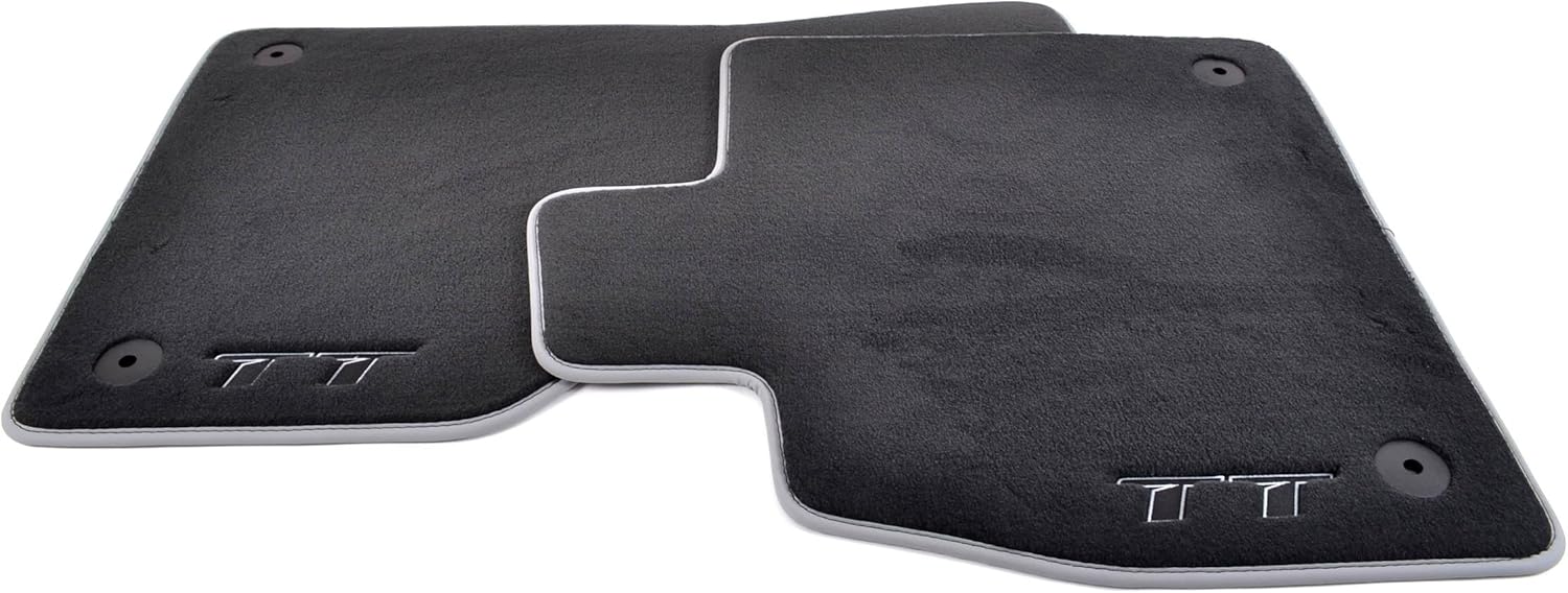 NEW GENUINE AUDI TT/TTS 1517 FRONT CARPETED FLOOR MATS SABRE BLACK