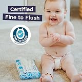 Pura Flushable Baby Wipes 720 total 12 x 60 Plastic Free Biodegradable view 3