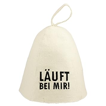 DIYer - Saunahut - inkl. Sauna-Ratgeber - Motiv Aufschrift - Läuft bei mir!