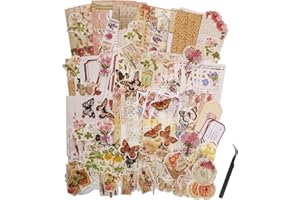260 PCS Vintage Scrapbook Sticker Aesthetic Journaling Scrapbooking Supplies kit Planner Sticker for College Album Notebook D