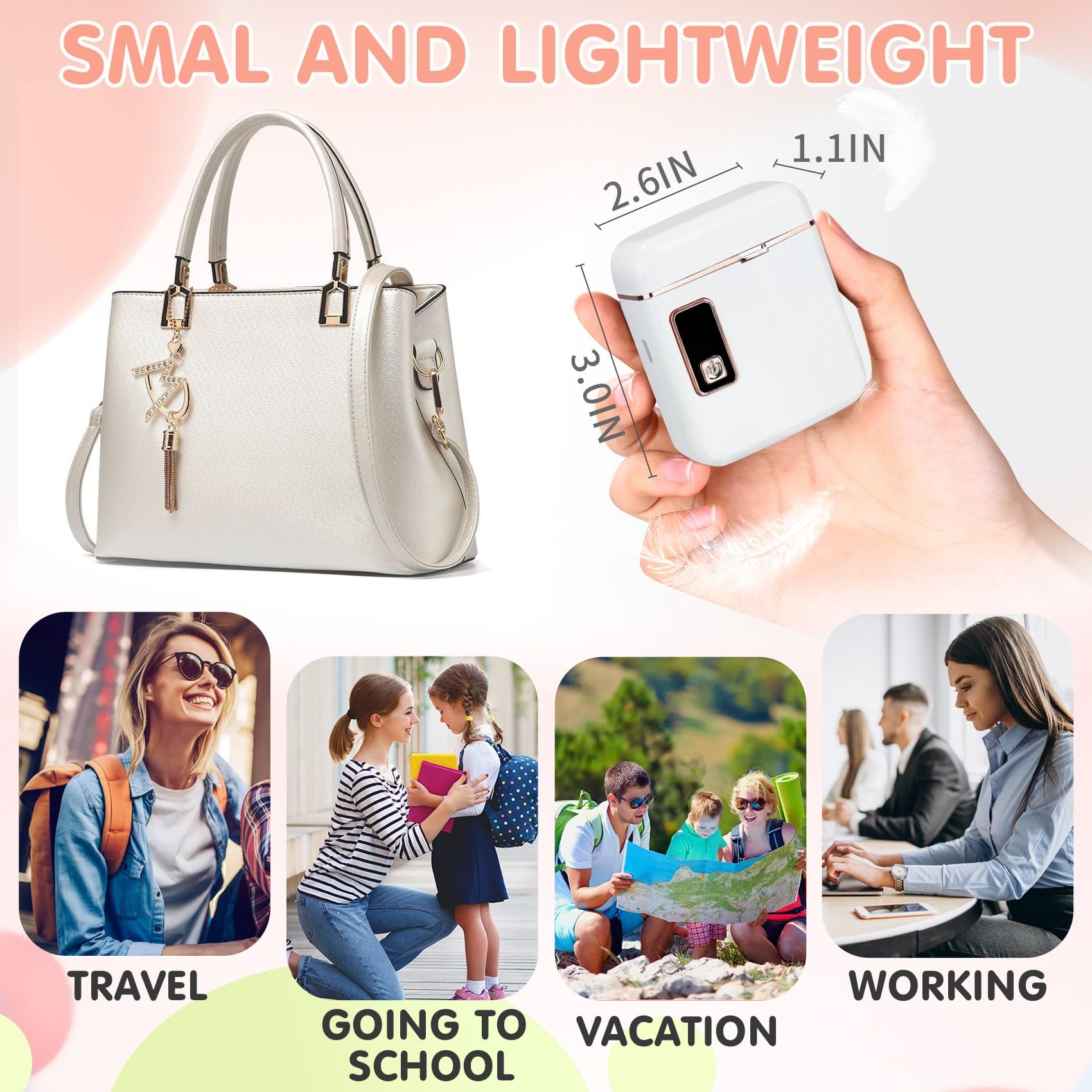 Electric Nail Clipper with LED Light, USB Rechargeable Nail Trimmer, 3-Speed Fingernail Manicure for Baby, Kids, Seniors, and Adults - Perfect for Elderly Nail Care (White)