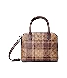 Nine West Merrylou Dome Satchel Mocha Logo Multi