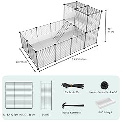 YITAHOME Guinea Pig Cage with Liner, 55x28x28 Inch